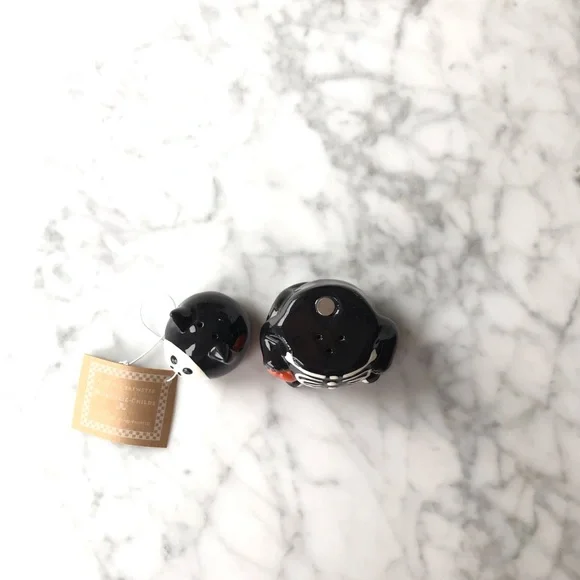 Mackenzie Childs Patience Brewster Boney Cat Salt & Pepper Shakers halloween 🎃 - Picture 4 of 8